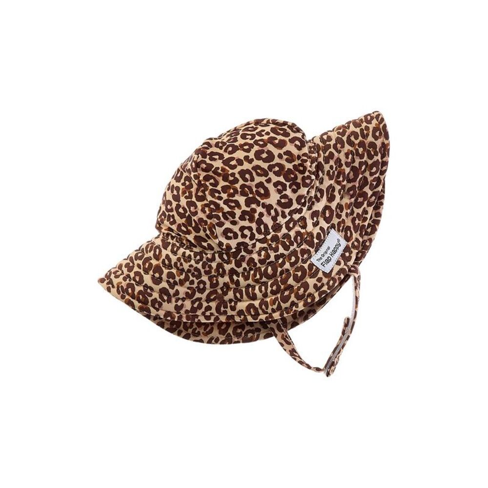 Flap Happy Girls Printed Bucket Hat, Tan
